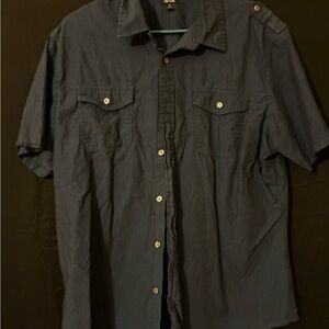 Apt. 9 Dark Blue Casual Button Down Shirt